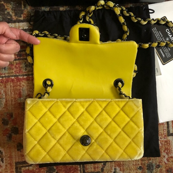 SOLD***Chanel Classic Mini Rectangular Velvet Bag - Picture 7 of 13